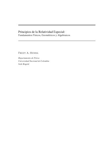 Relatividad especial. Notas de clase