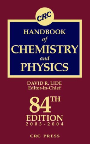 CRC Handbook of chemistry and physics