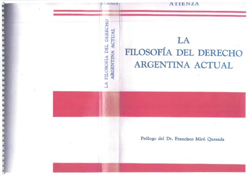 La filosofía del derecho : Argentina actual