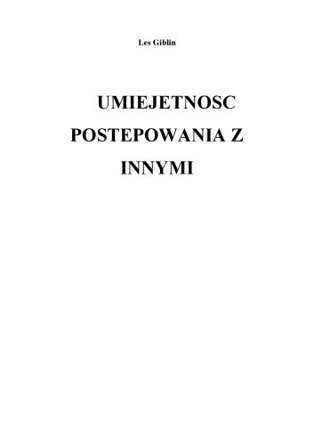 Umiejętność obcowania z ludźmi