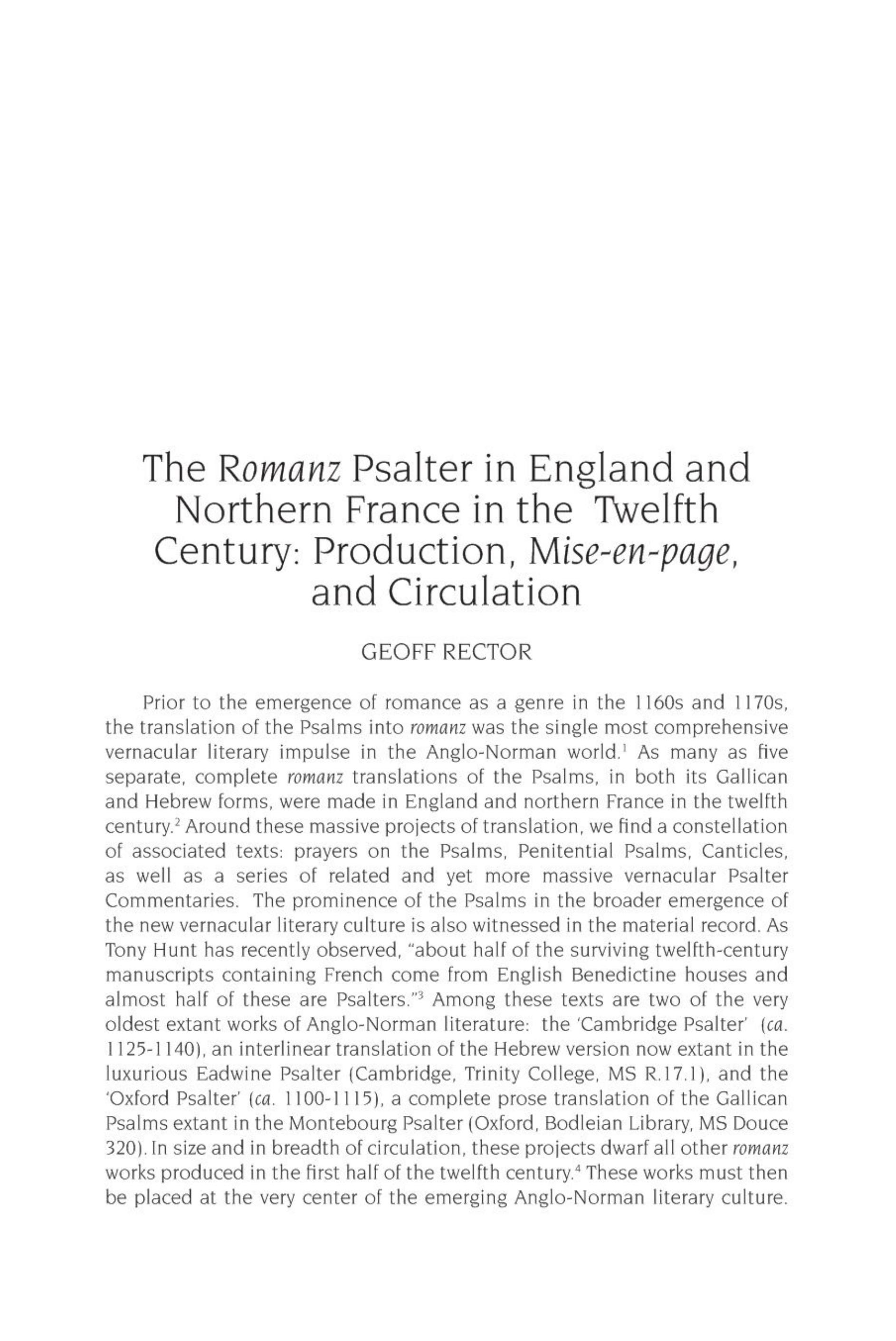 The Journal of the Early Book Society for the Study of Manuscripts and Printing History