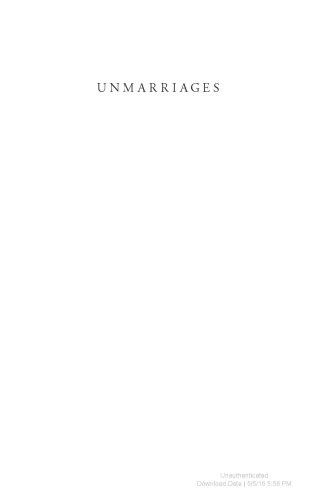 Unmarriages: Women, Men, and Sexual Unions in the Middle Ages