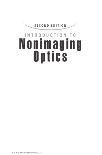 Introduction to Nonimaging Optics