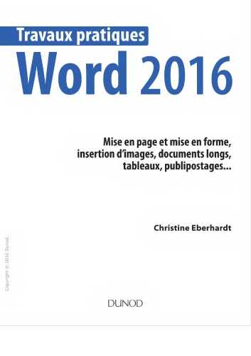 Word 2016 : mise en page et mise en forme, insertion d’images, documents longs, tableaux, publipostages...