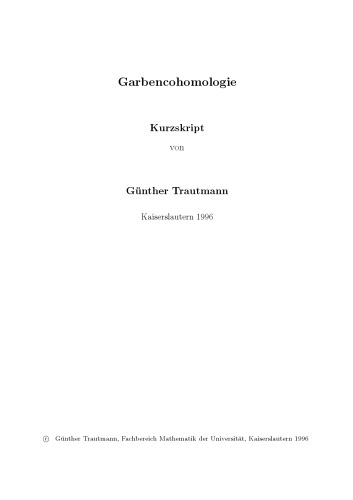 Garbencohomologie