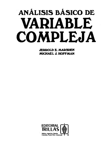 Análisis básico de variable compleja