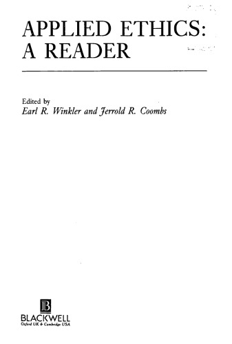 Applied Ethics: A Reader