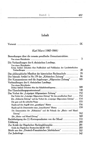 Marx-Engels-Werke (MEW) - Inhalt