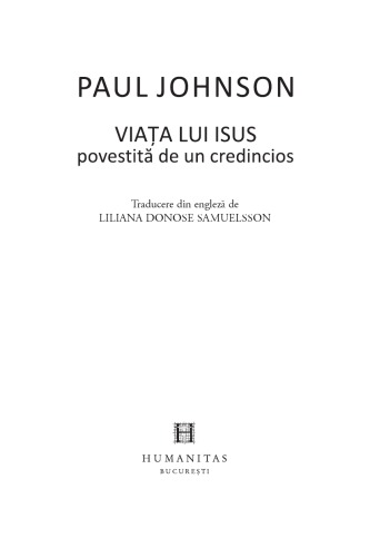 Viata lui Iisus povestita de un credincios