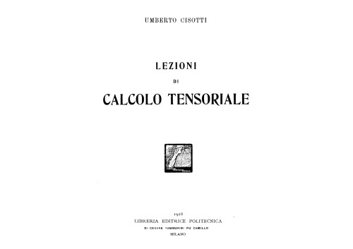 Lezioni di Calcolo Tensoriale
