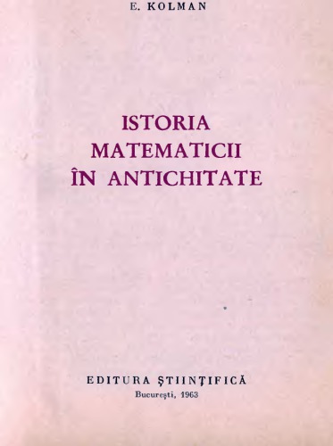 Istoria matematicii in antichitate