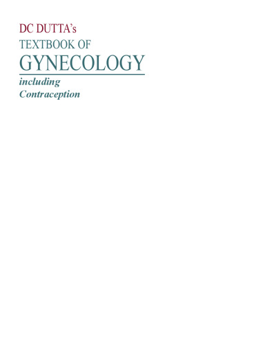 D. C. Dutta’s textbook of gynecology : including contraception