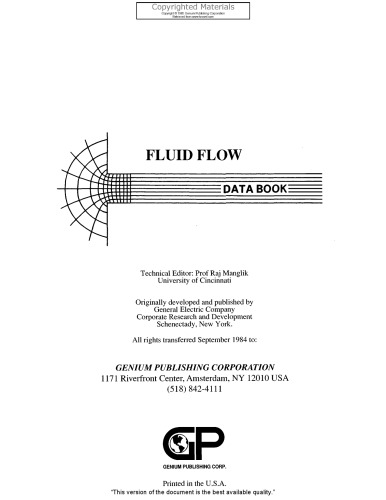 Heat transfer and fluid flow data book