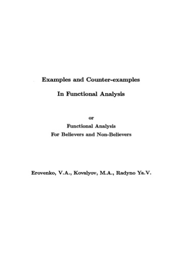 Examples and counter-examples in functional analysis