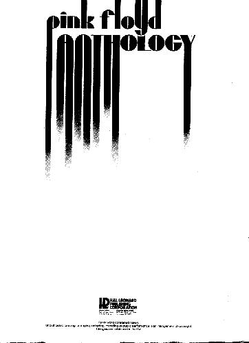 Pink Floyd - Anthology (Song Book)