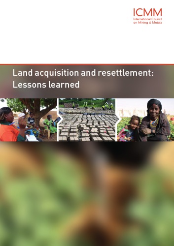 Land acquisition and resettlement : lessons learned