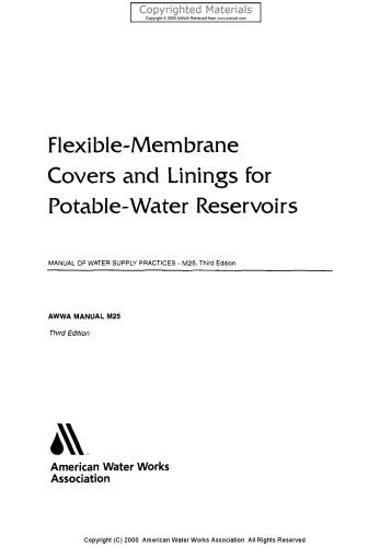 Flexible-Membrane Covers and Linings for Potable-Water Reservoirs