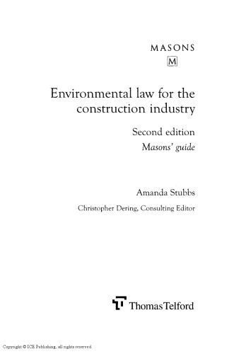 Environmental Law for the Construction Industry, 2nd edition