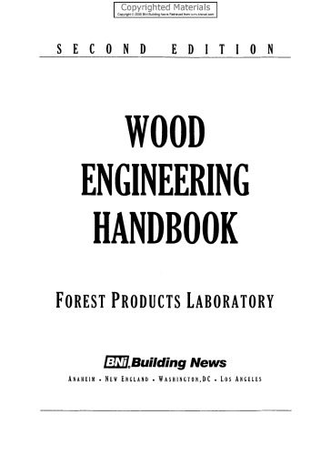 Wood engineering handbook