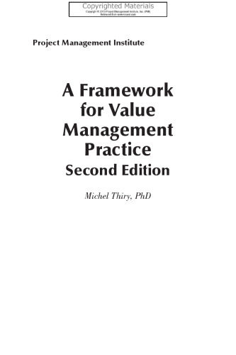 A framework for value management practice, second edition