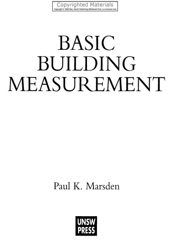 Basic building measurement