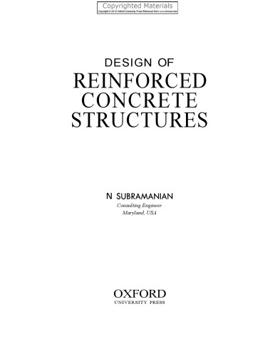Design of reinforced concrete structures