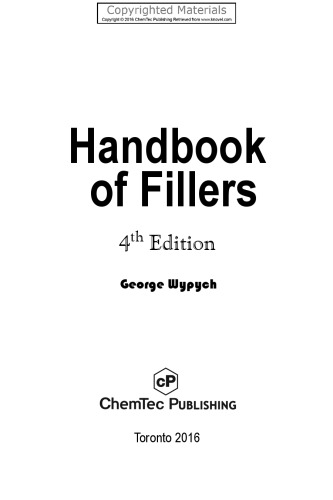 Handbook of Fillers, Fourth Edition