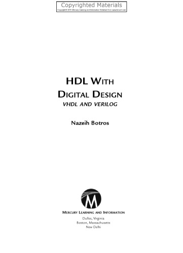 HDL with digital design : VHDL and Verilog