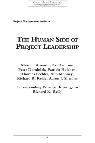 The human side of project leadership