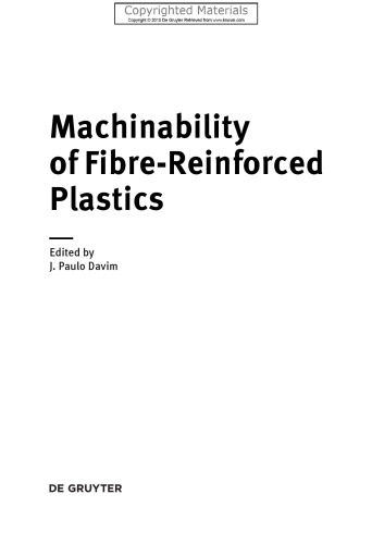 Machinability of fibre-reinforced plastics