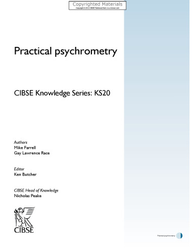 Practical Psychrometry : KS20