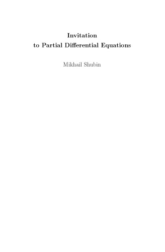 Invitation to partial differential equations