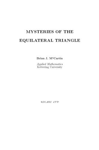 Mysteries of the equilateral triangle