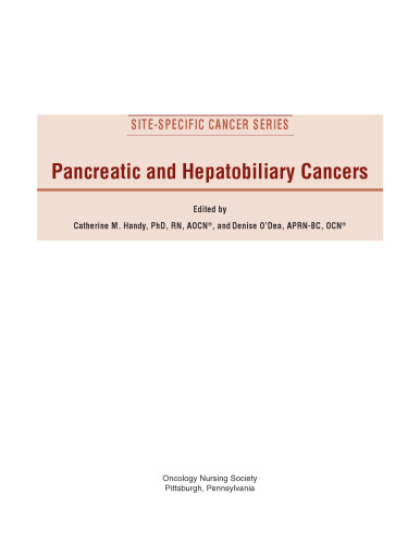 Site-Specific Cancer Series : Pancreatic and Hepatobiliary Cancer
