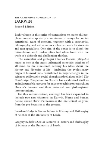 The Cambridge companion to Darwin
