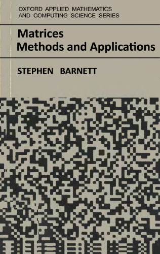 Matrices : methods and applications