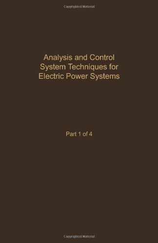 Analysis and Control System Techniques for Electric Power Systems