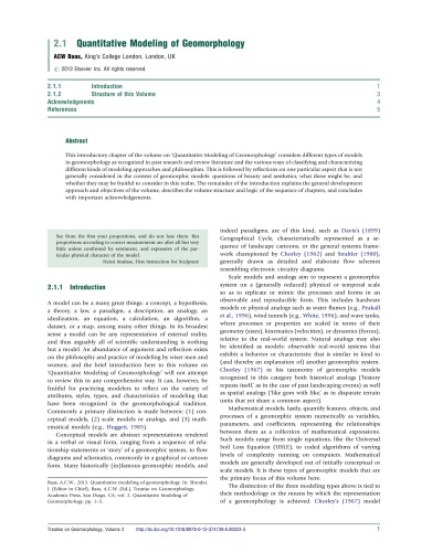 Treatise on Geomorphology