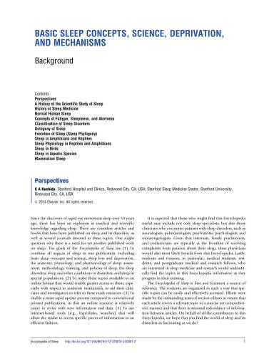 Encyclopedia of sleep Volume 4