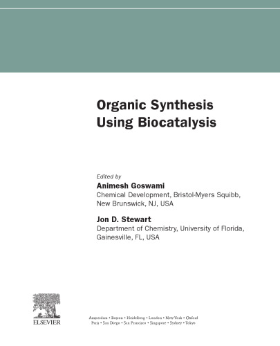 Organic Synthesis Using Biocatalysis