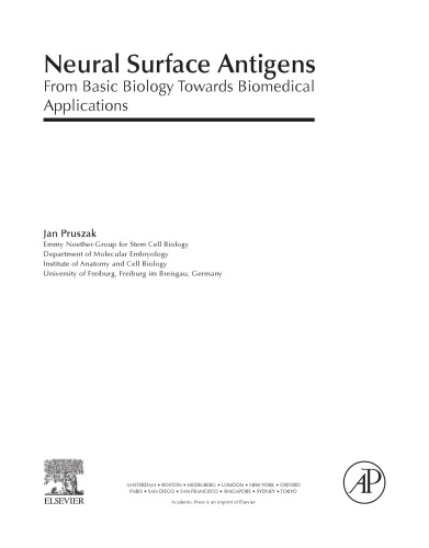 Neural surface antigens : from basic biology towards biomedical applications