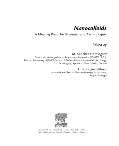 Nanocolloids : a meeting point for scientists and technologists