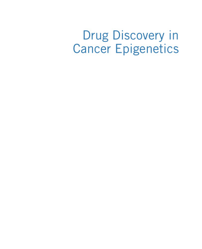 Drug Discovery in Cancer Epigenetics