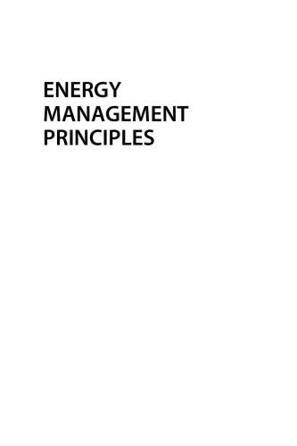 Energy Management Principles, Second Edition: Applications, Benefits, Savings