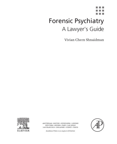 Forensic psychiatry : a lawyer's guide
