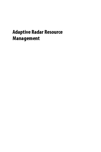 Adaptive Radar Resource Management