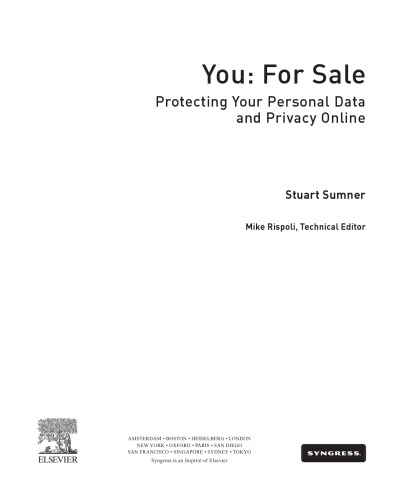 You: for sale : protecting your personal data and privacy online
