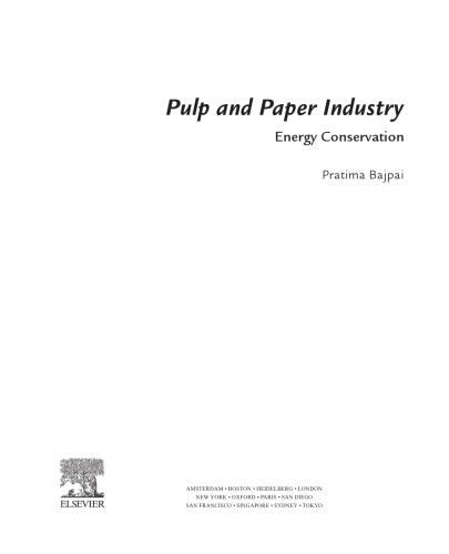 Pulp and paper industry : energy conservation