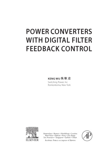 Power Converters with Digital Filter Feedback Control