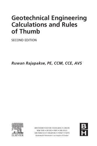 Geotechnical Engineering Calculations and Rules of Thumb, Second Edition